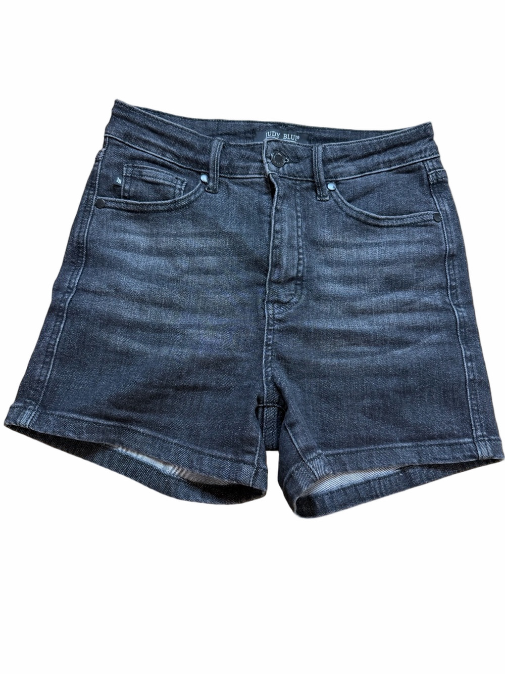 Judy Blue Tummy Control Shorts In Washed Black Size Small Style JB150247 - Picture 4 of 13